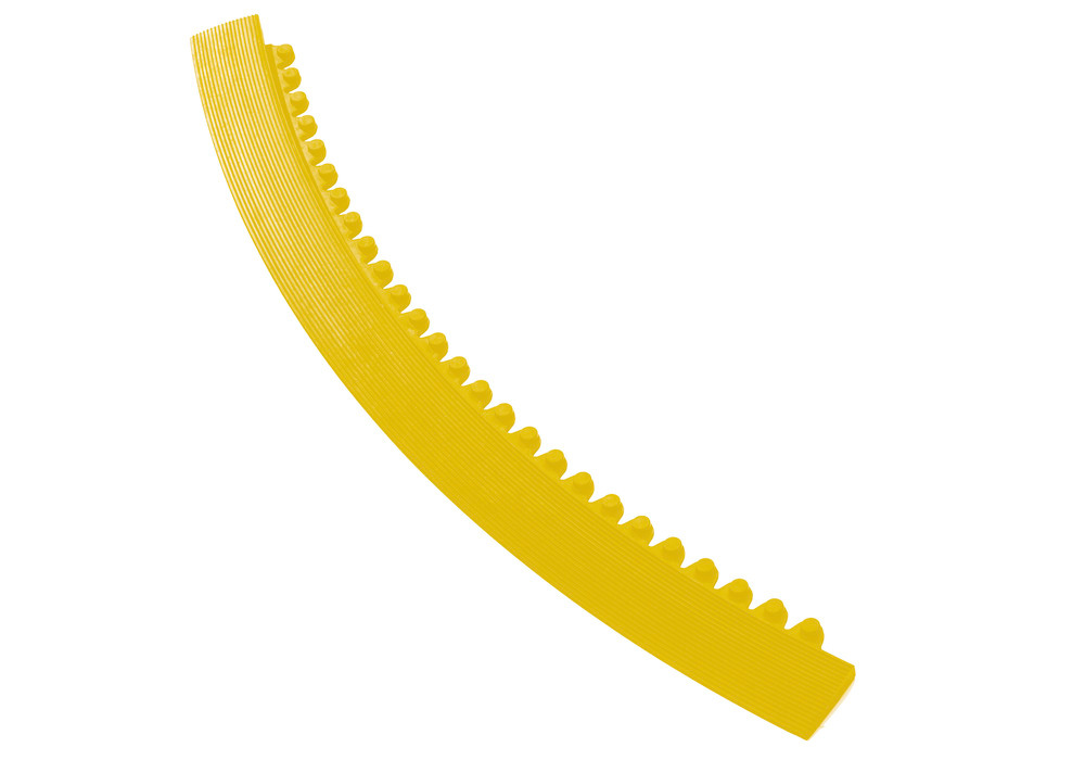 Listello per bordo, maschio, giallo, per tappetino anti affatic. SH 9.45, angolo di 45°, lungo 91 cm
