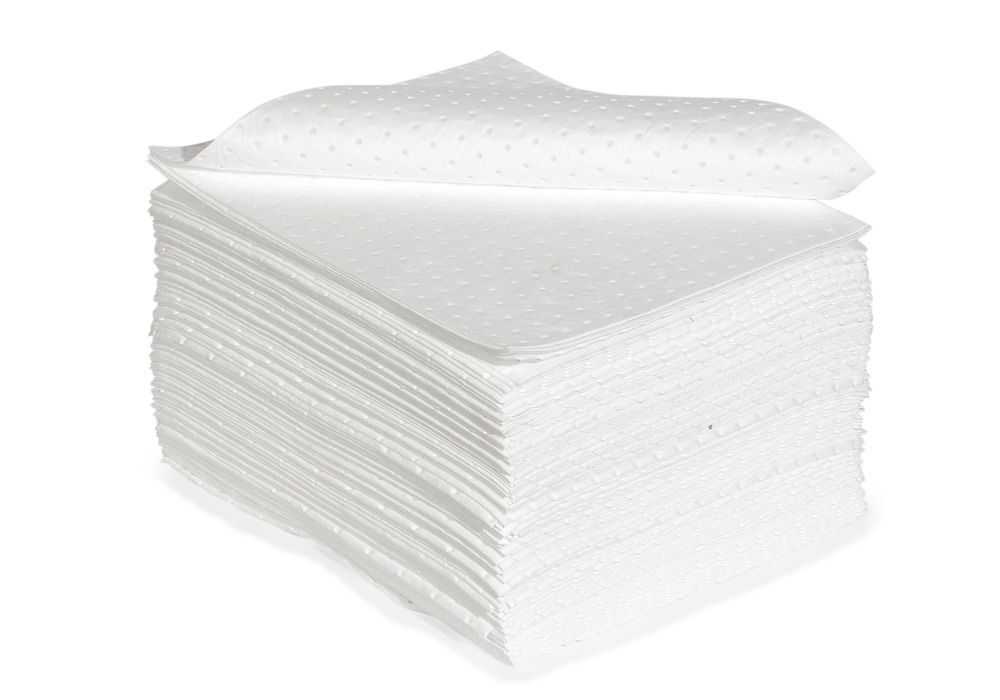 DENSORB Oil ab. materials, fleece mats for absorbing, Economy Single, medium, 40 x 50 cm, 100 pcs