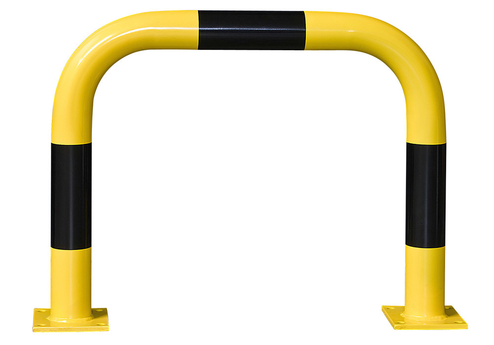 Estribo de protección R 7.6 lacado en amarillo para interior, 750 x 600 mm
