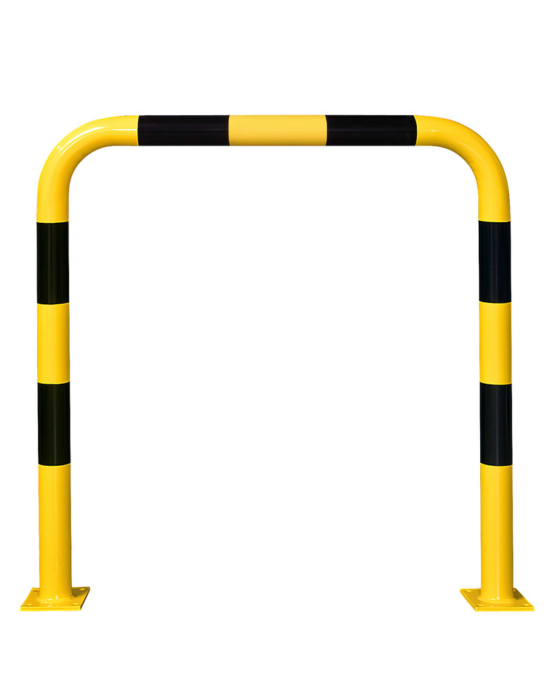 Barriera paracolpi R 12.10 per l'esterno, 1000 x 1200 mm, zincata a caldo e verniciata, gialla/nera