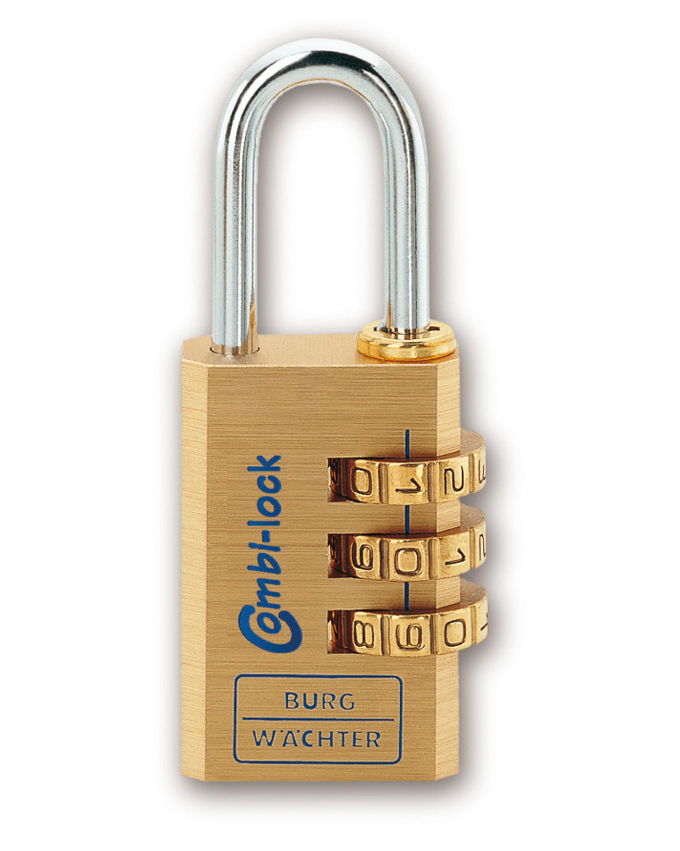 Combination padlock Combi 80 30 M, with solid brass body