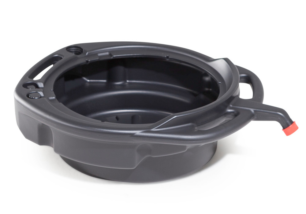 Waste Oil and Coolant Sump, 15 l, open, round, with 3 handles